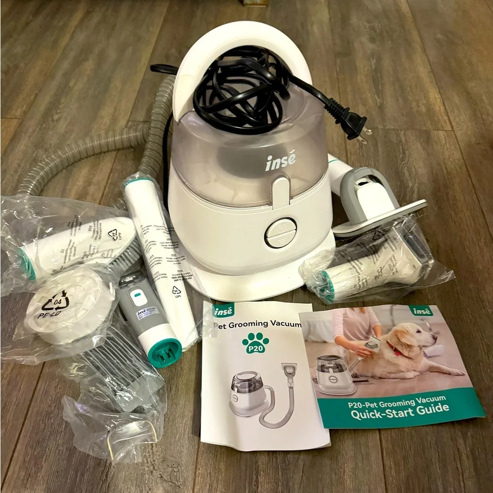 INSE Pet Grooming Kit & Dog Hair Vacuum, Dog Grooming Kit Suction